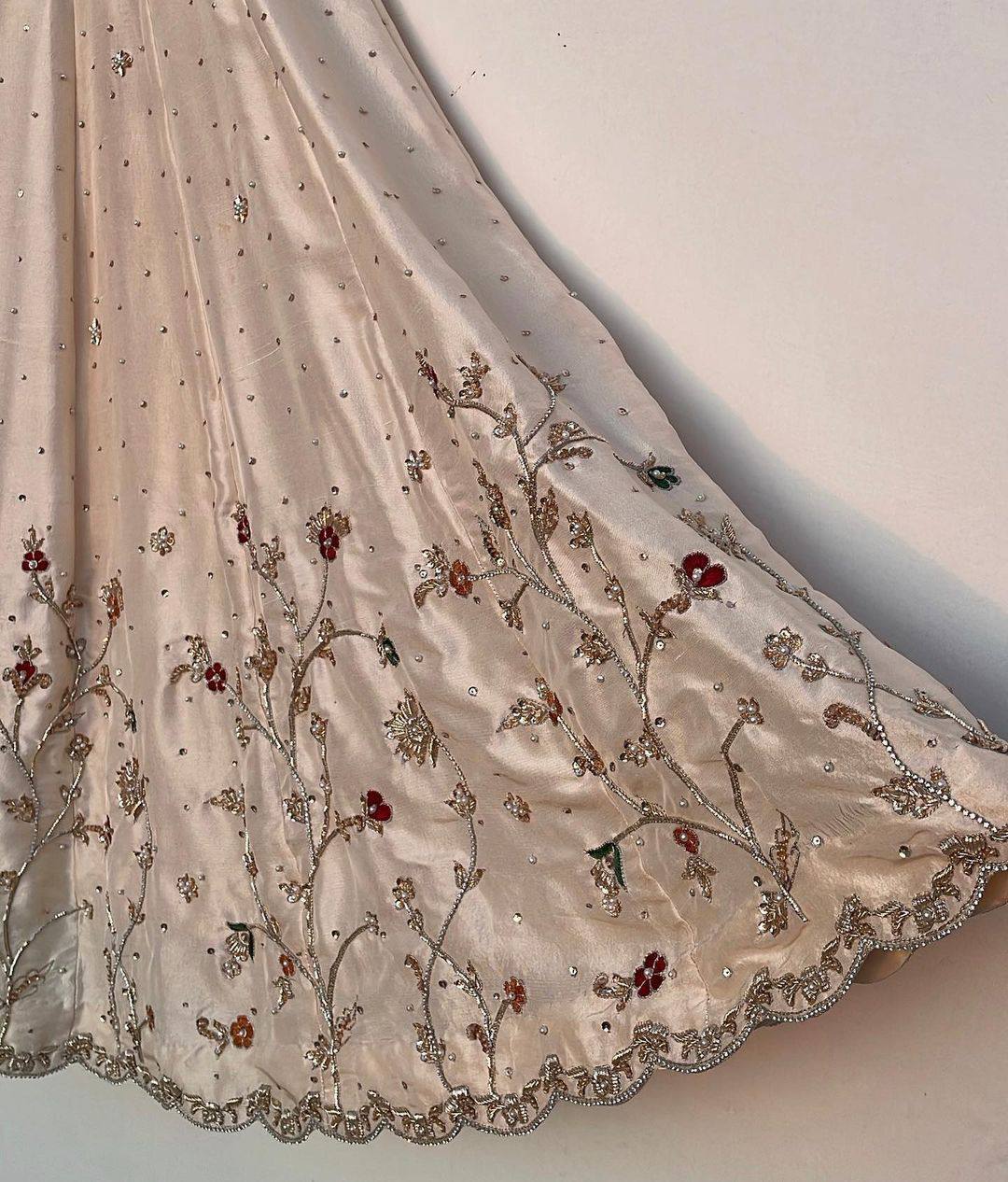 *EXCLUSIVE DESIGNER HEAVY CHINON WITH SEQUANCE EMBROIDERY WORK SUIT WITH FULL FLAIR WORK GHARARA*
