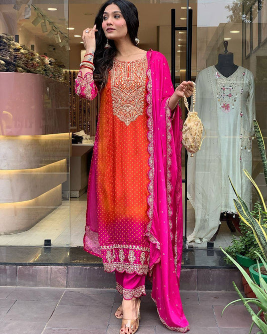 *NEW ĐĚSIGNER PARTY WEAR TOP AND PLAZZO. WITH FANCY DUPPATA AND EMBROIDERY WORK*