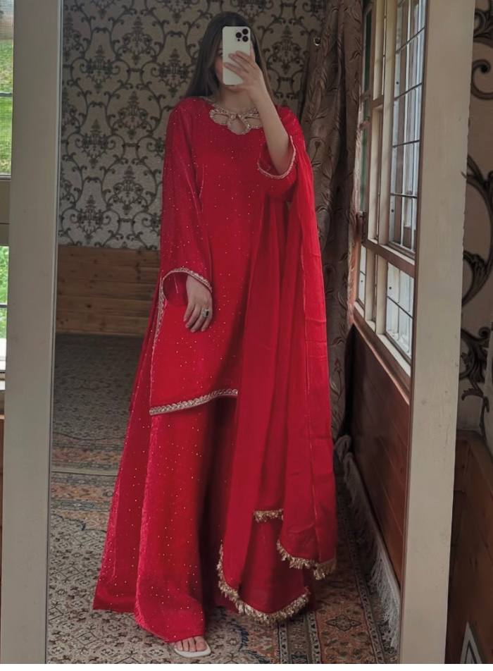 *VLM LUNCHING NEW ĐĚSIGNER PARTY WEAR TOP AND PANT PLAZZO. WITH FANCY DUPPATA