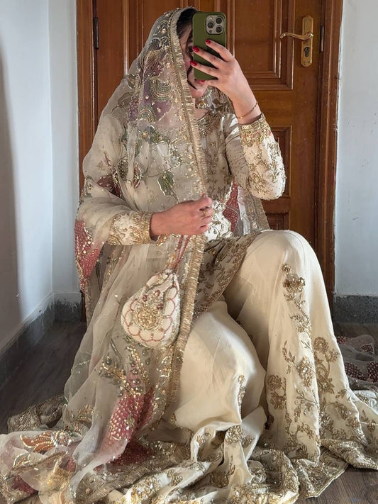 *EXCLUSIVE DESIGNER RANGOLI SILK &nbsp;WITH SEQUANCE EMBROIDERY WORK SUIT WITH FULL FLAIR WORK GHARARA AND DUPATTA*&nbsp;