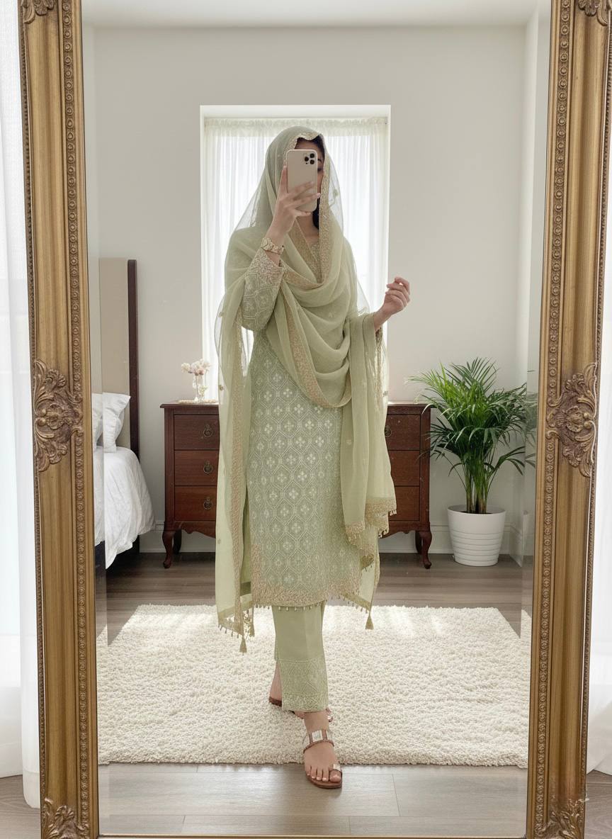 *Presenting New Designer Collection In GMY SILK With Heavy Embroidery Sequence Work Tp-Bottom And Dupatta Set Fully Stitched Ready To Wear 🔥😍🥰*