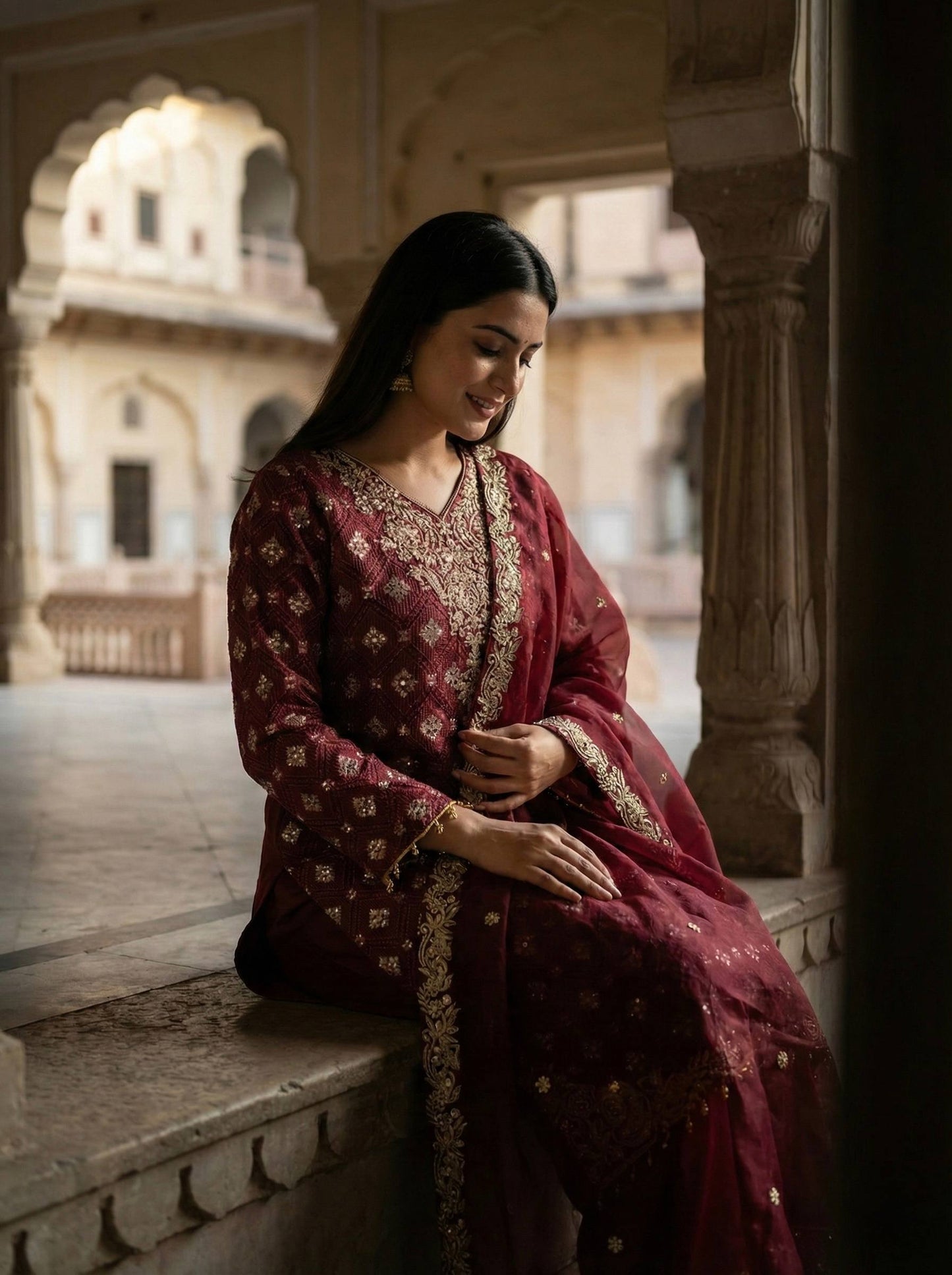 *Presenting New Designer Collection In GMY SILK With Heavy Embroidery Sequence Work Top-Bottom And Dupatta Set Fully Stitched Ready To Wear 🔥😍🥰*